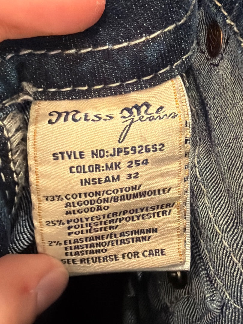Miss Me Skinny Embroidered Cross Pocket Jeans, Denim, 29, Used - Excellent