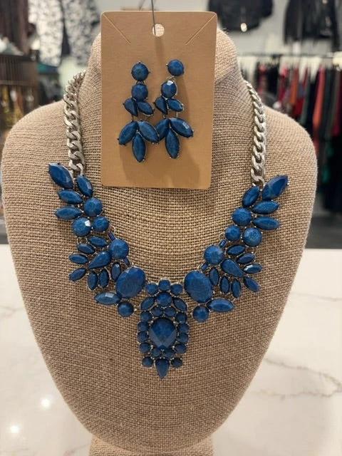Various Jewelry - Set – Various Matching Jewelry Set, Blue/silver, Used - Excellent