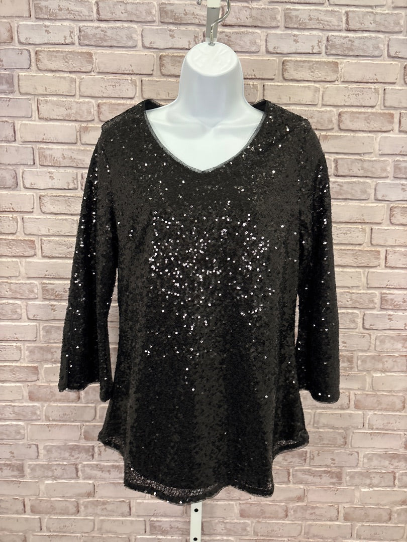 Isaac Mizrahi Shirt, Black, Small, Used - Excellent