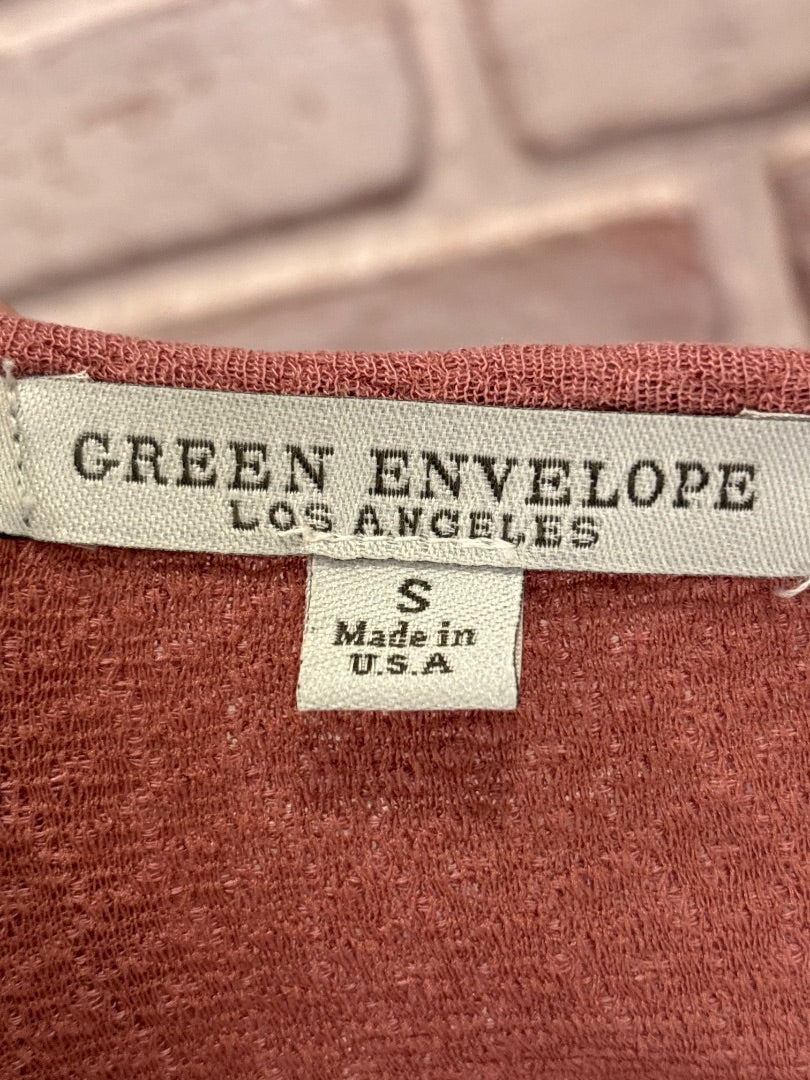 Green Envelope Shirt, Mauve, Small, Used - Good