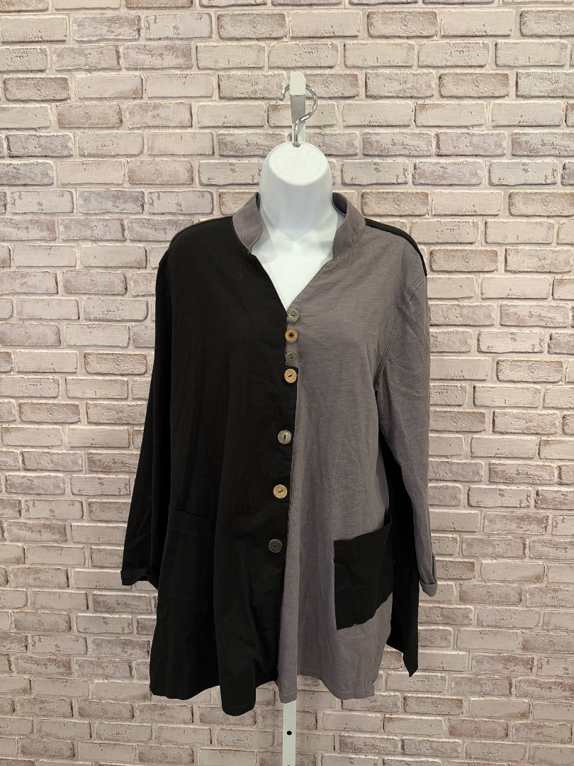 Neon Buddha Shirt, Black/grey, Large, Used - Good