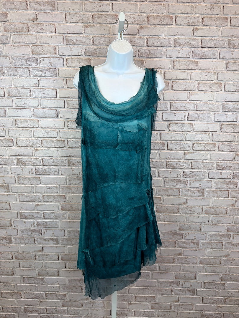 Tina Stephens Dress, Teal, One Size, Used - Good