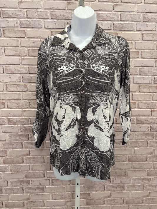 Newport by Carine Shirt, Grey/white, Small, Used - Good