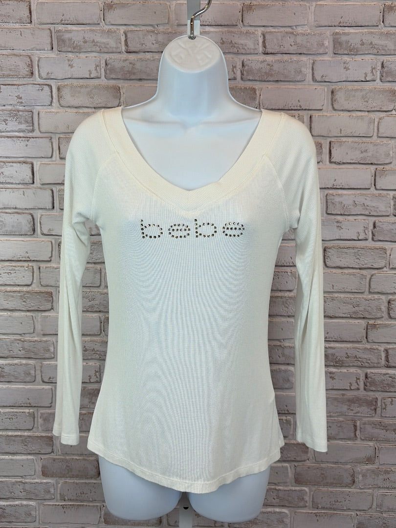 Bebe Shirt, White, Large, Used - Good