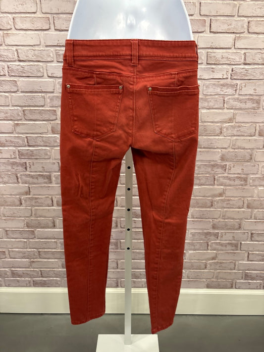 White House Black Market Skinny Crop Pants, red, 0, Used - Good
