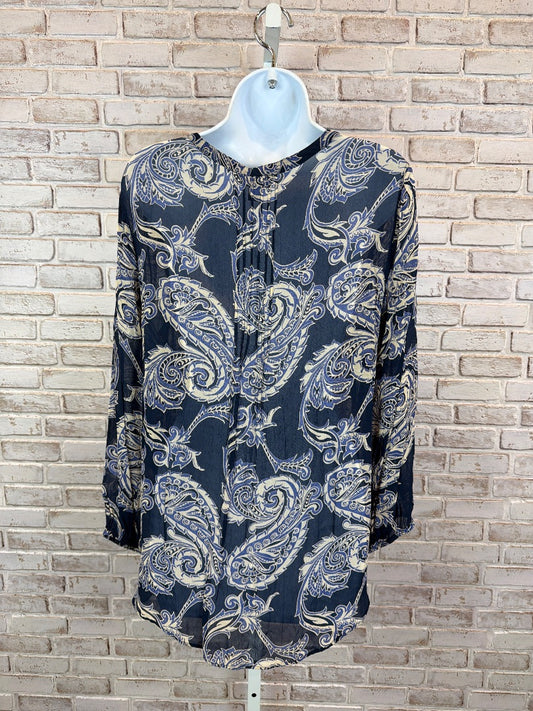 Lucky Brand Shirt, navy multi, Large, Used - Good