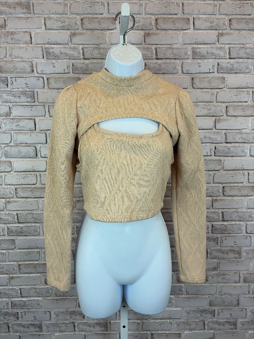 Haute Monde Shirt, Beige, Medium, Used - Good