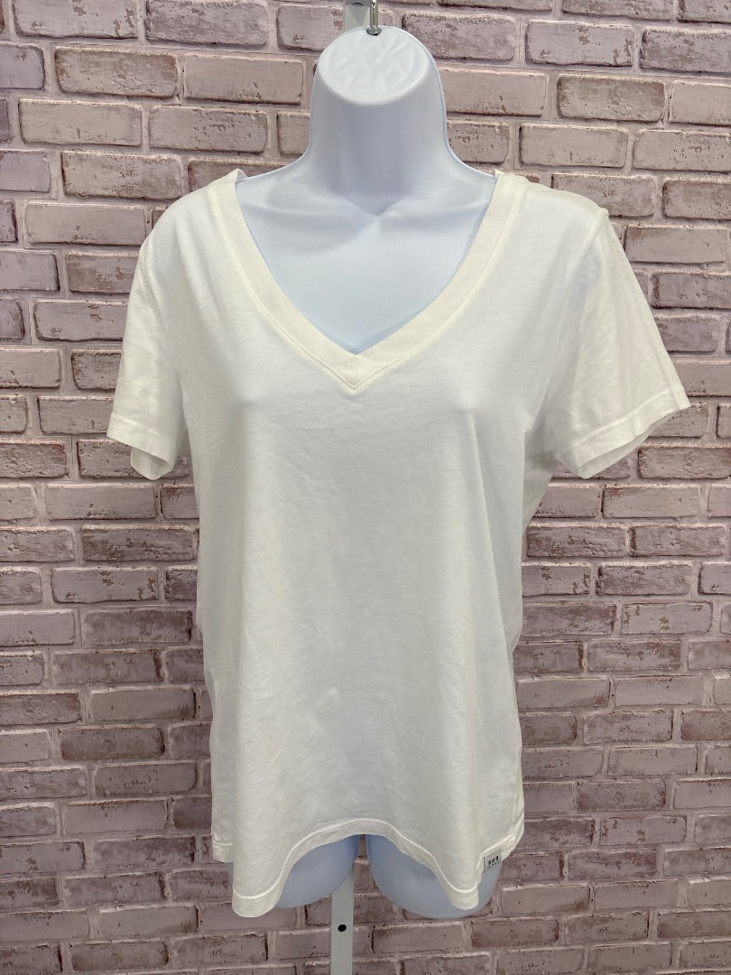 Black white beige Tee shirt, White, Large, Used - Good