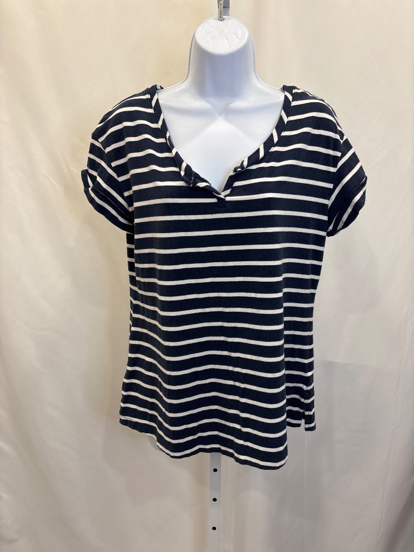 Columbia Tee shirt, Navy/white stripes, Medium