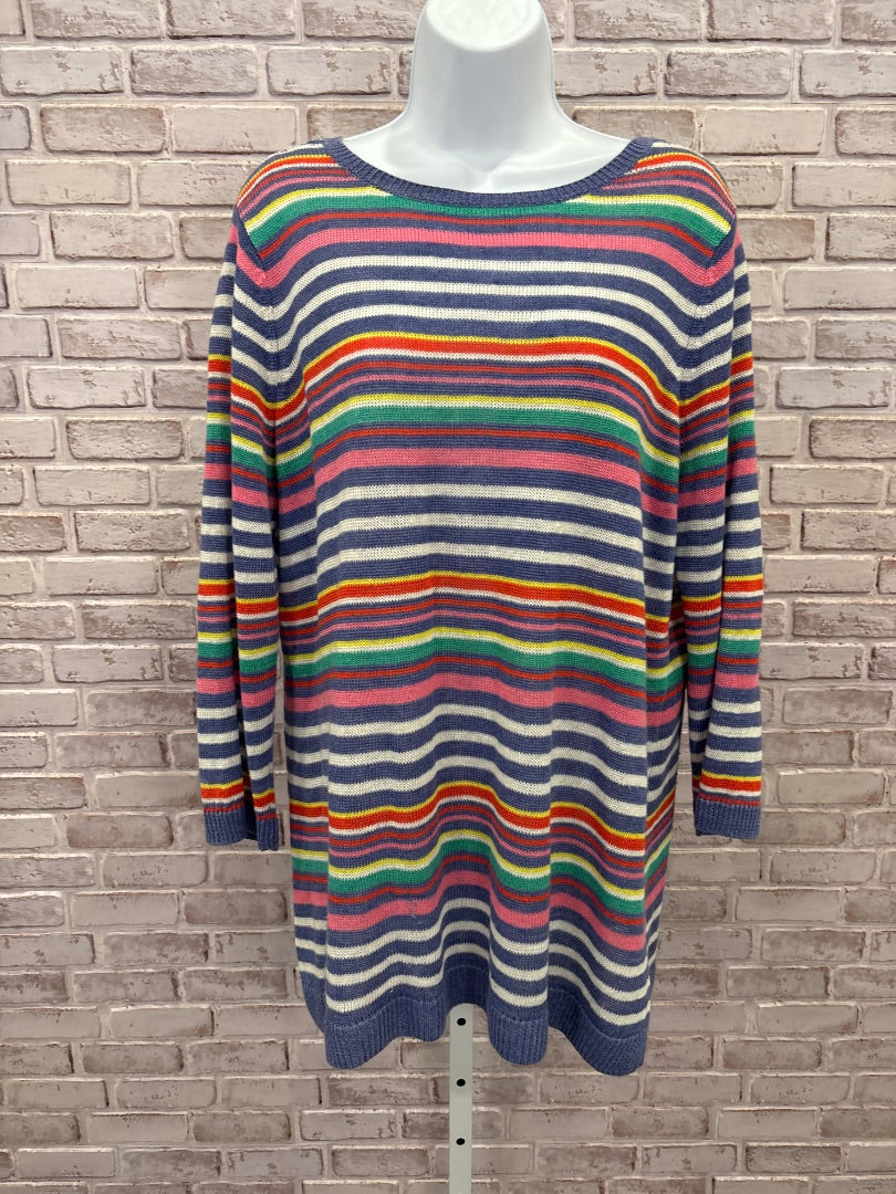 Talbots Sweater, Multi stripes, XL, Used - Good