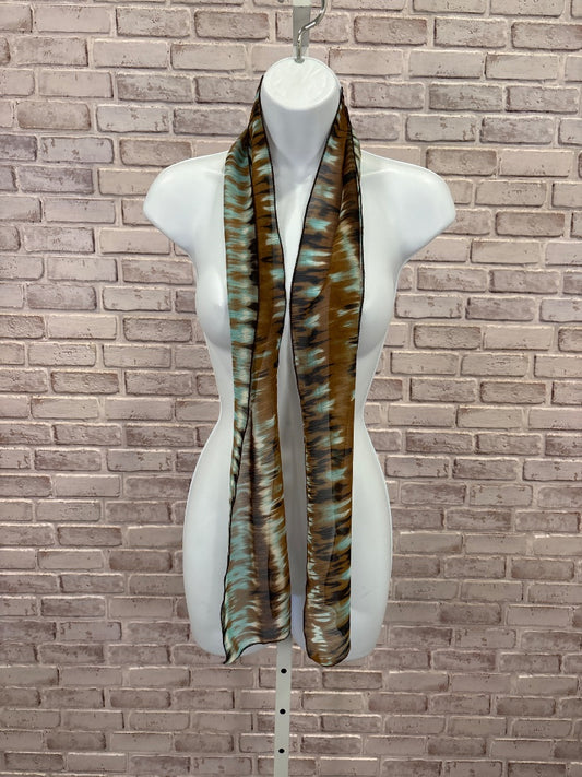 Various Scarf, Brown/turquoise, One Size, Used - Good