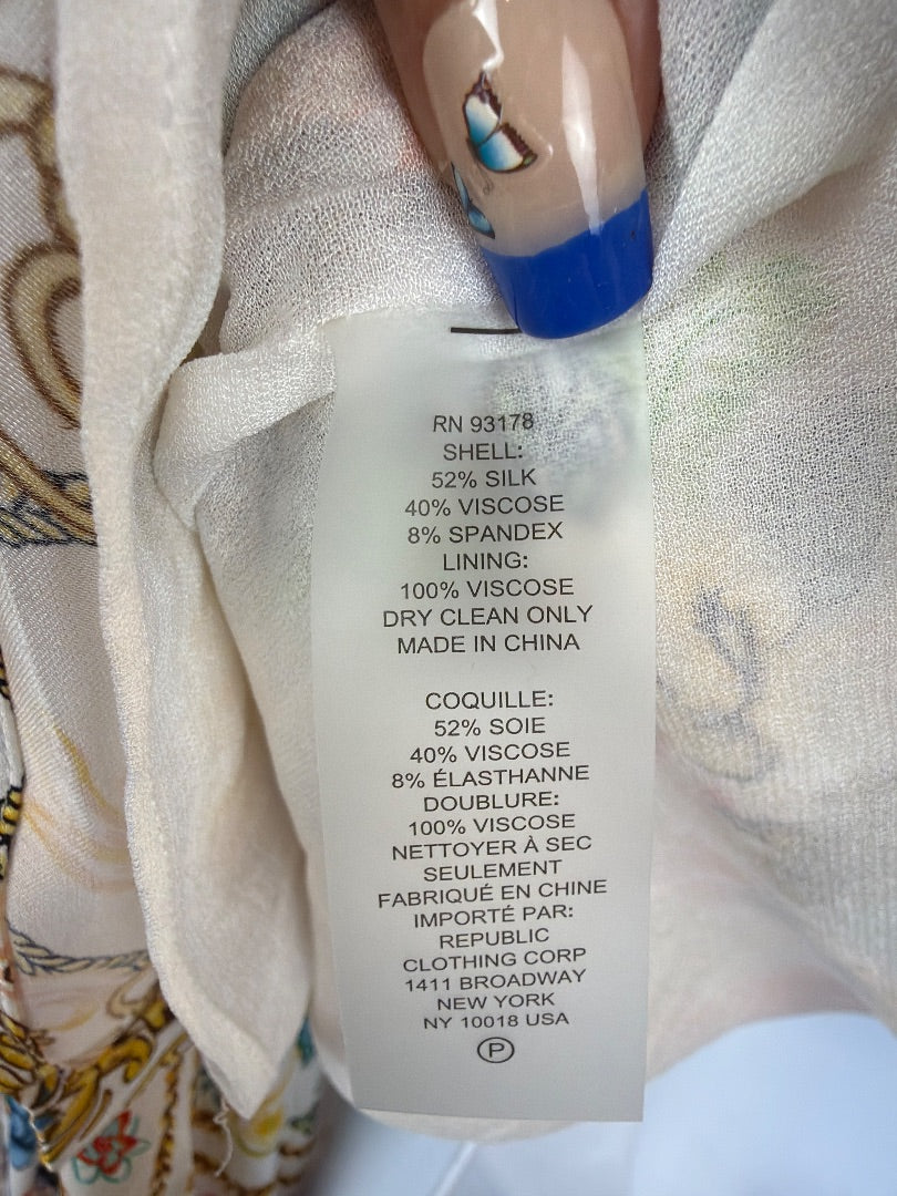 Elie Tahari Silk blend Blouse, Multi, Small, Used - Excellent