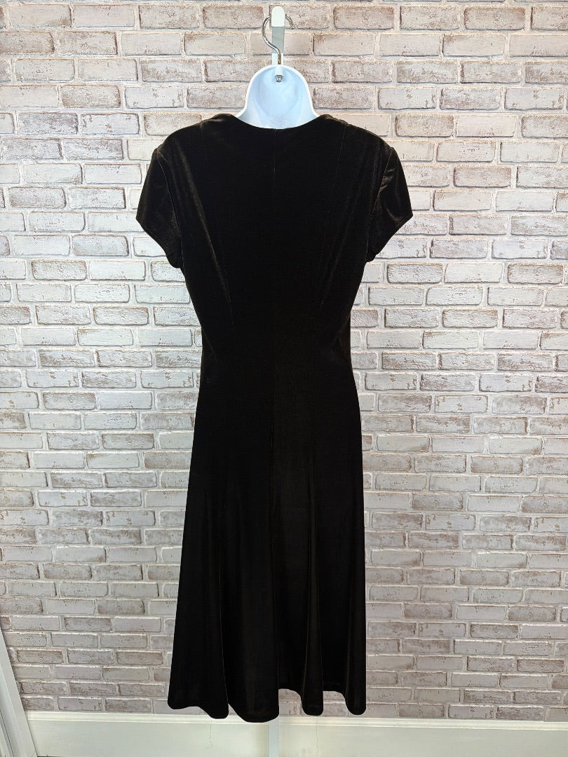Connected Apparel Velvet Dress, Brown, 10, Used - Excellent