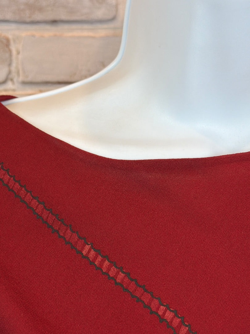 Emanuel Ungaro Silk Dress, red multi, 8, Used - Fair