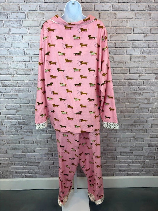 Munki Munki Matching Clothing Set – Munki Munki Matching Sleepwear Set, Pink multi, XXL, New With Tags