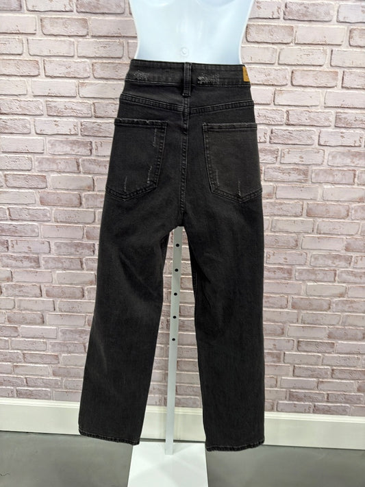 Velvet Heart Kalani High Rise Straight Leg Jeans, Black denim, 27, Used - Good
