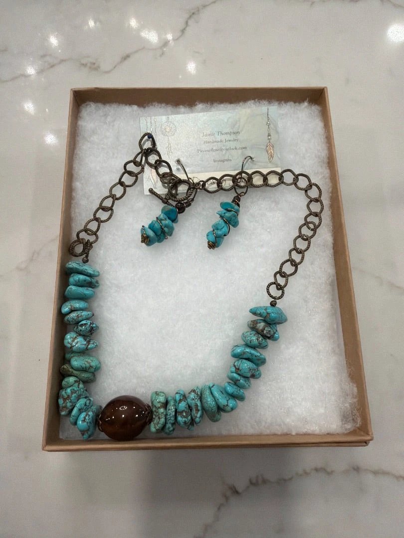 Jamie Thompson Jewelry Set – Turquoise – Size One Size – Excellent