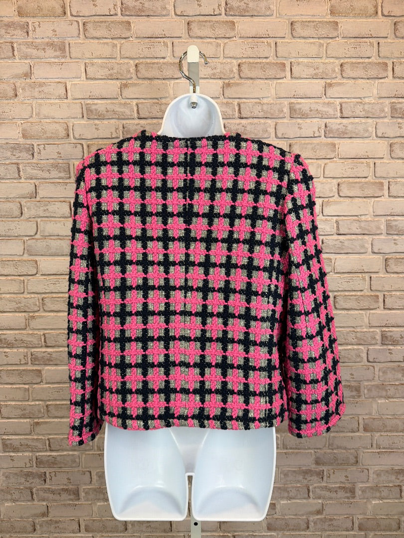 Marc by Marc Jacobs Wool blend Blazer, pink/navy/silver, 8, Used - Excellent