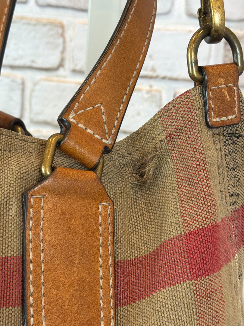 Burberry Handbag, Plaid, One Size, Used - Fair