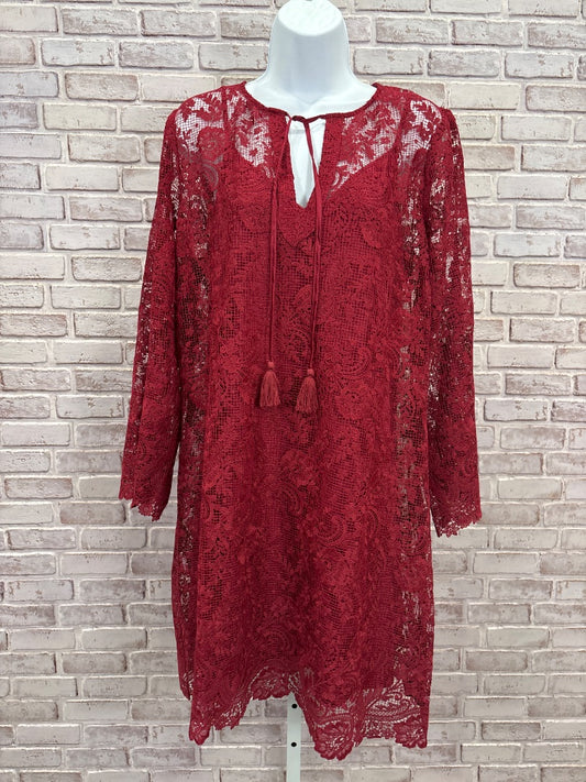 Johnny Was Jade Dress, Red, Medium, Used - Good