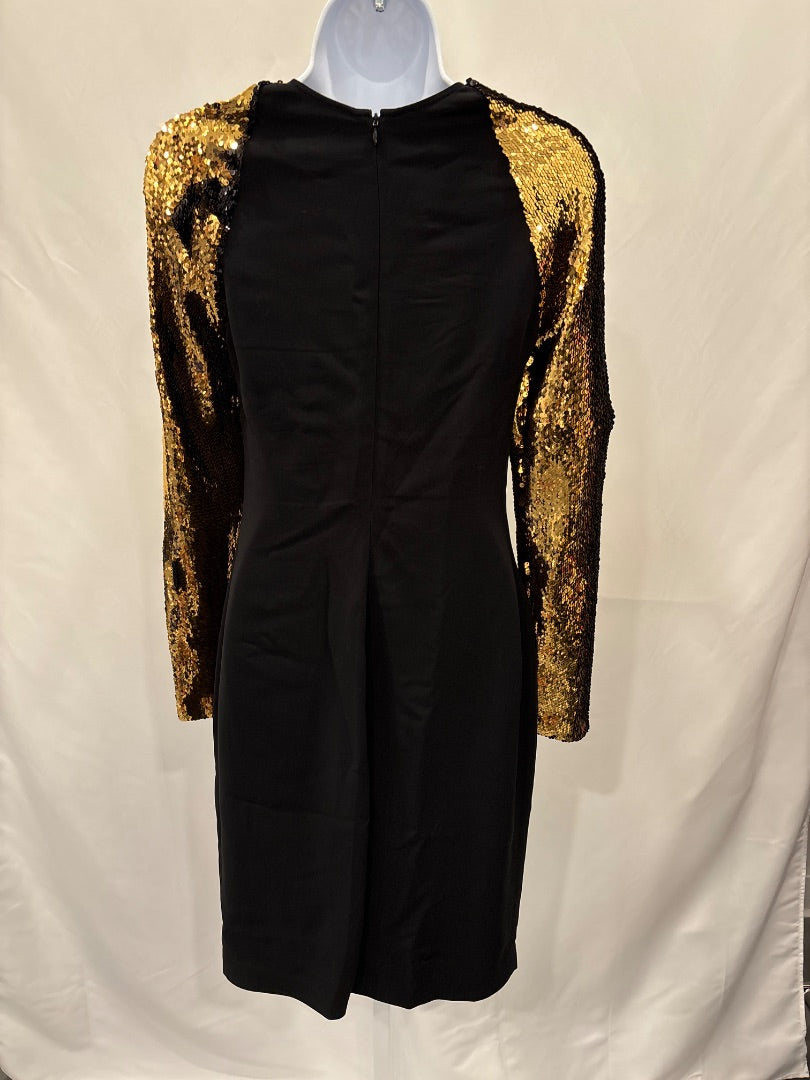 NK32 Naeem Khan Dresses, Black/gold, Small