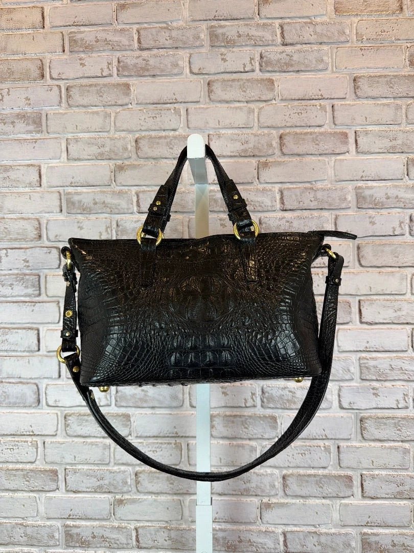 Brahmin Bag - Handbag – Brahmin Asher Satchel Croc-embossed Cow Leather Handbag, Black, One Size, Used - Excellent