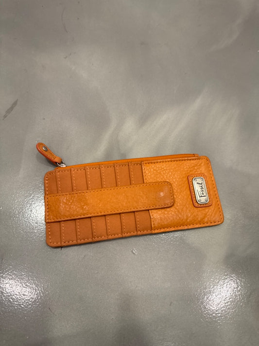 Fossil Wallet, Orange, One Size, Used - Good