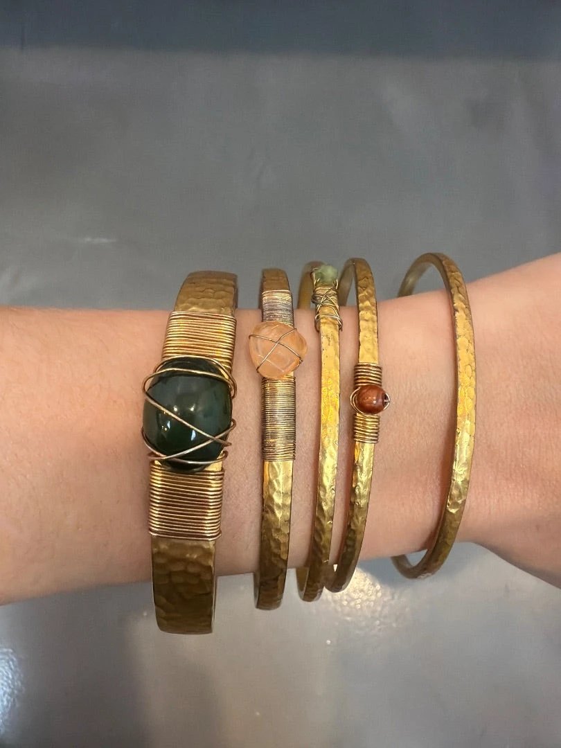 Various Gold Bangle Set – Gold, Size One Size – Excellent Condition