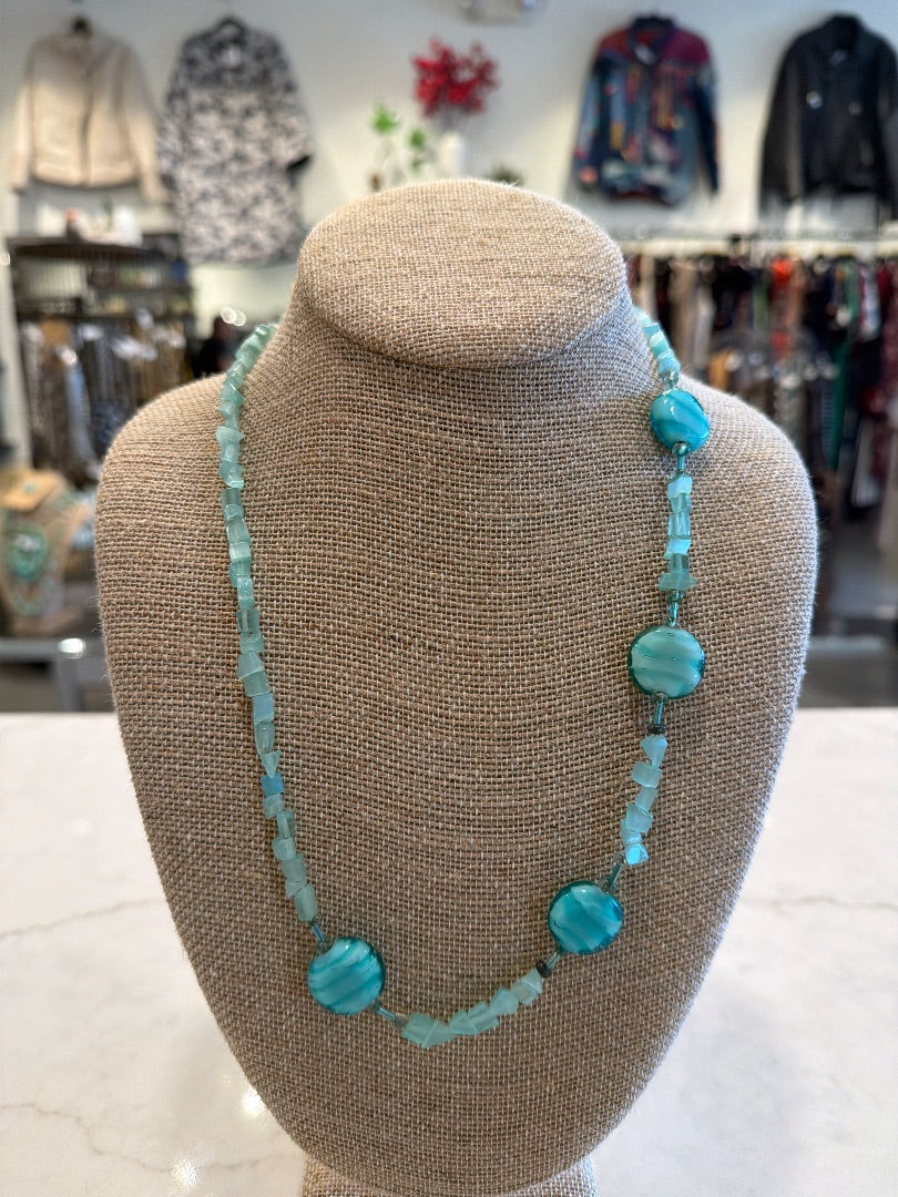 Various Necklace, Blue, One Size, Used - Good