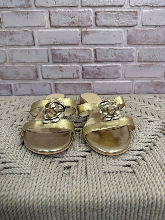 Cyn Sandals, Gold, 35, Used - Good
