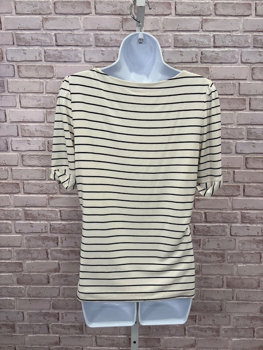 White House Black Market Shirt, White/black stripes, Medium, Used - Good