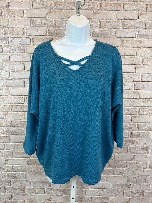 Chicos Shirt, Teal, 1, Used - Good