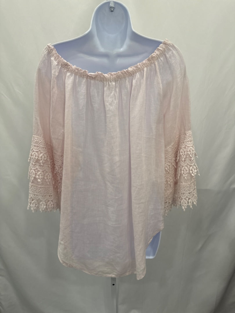 Saks Fifth Avenue Shirt, Pink, Medium