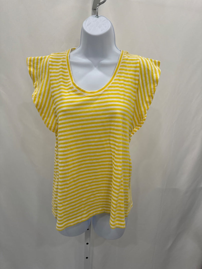 Cabi Shirt, Yellow/white stripes, Small