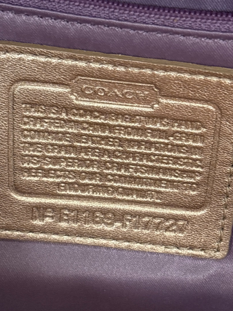 Coach Handbag, Gold, One Size, Used - Excellent