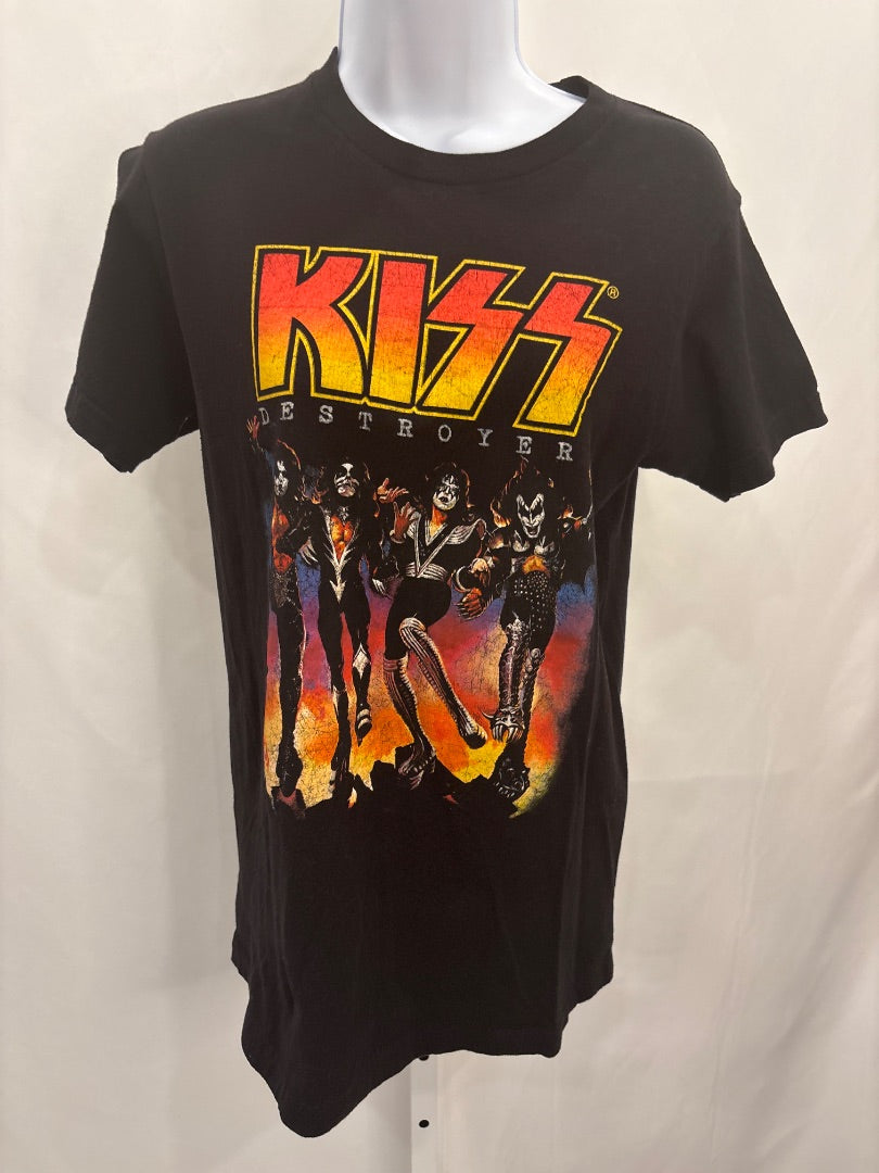 Kiss Tee shirt, Black, Small