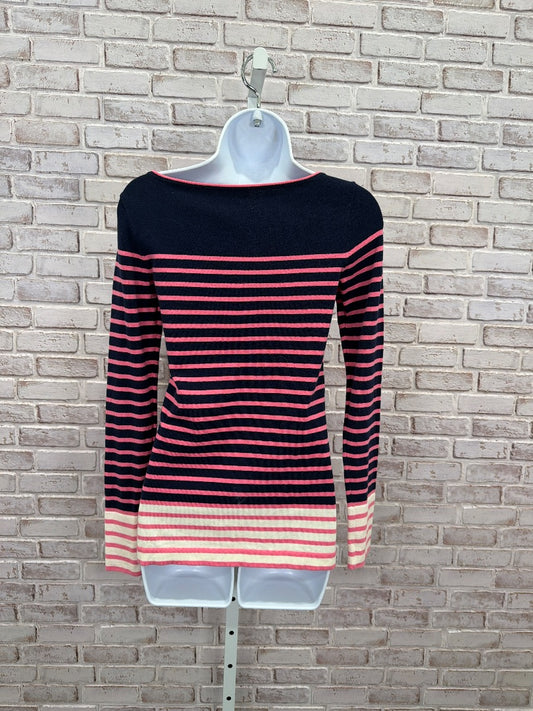 Lily Pulitzer Shirt, navy/pink stripes, Small, Used - Good