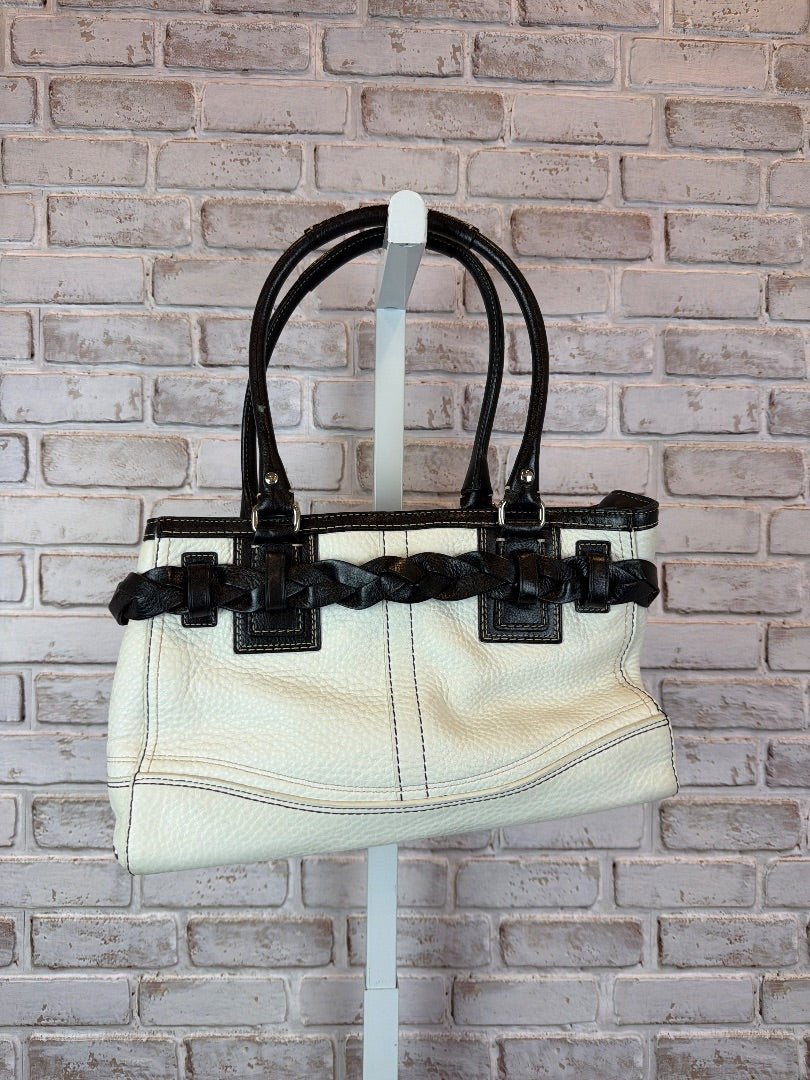 Coach Handbag, White/black, One Size, Used - Good