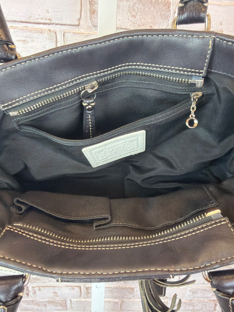 Coach Handbag, White/black, One Size, Used - Good