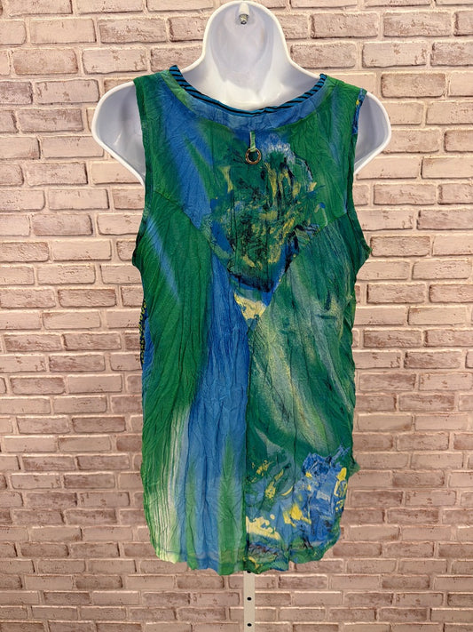 Mirror Image Shirt, blue/green, Medium, Used - Good