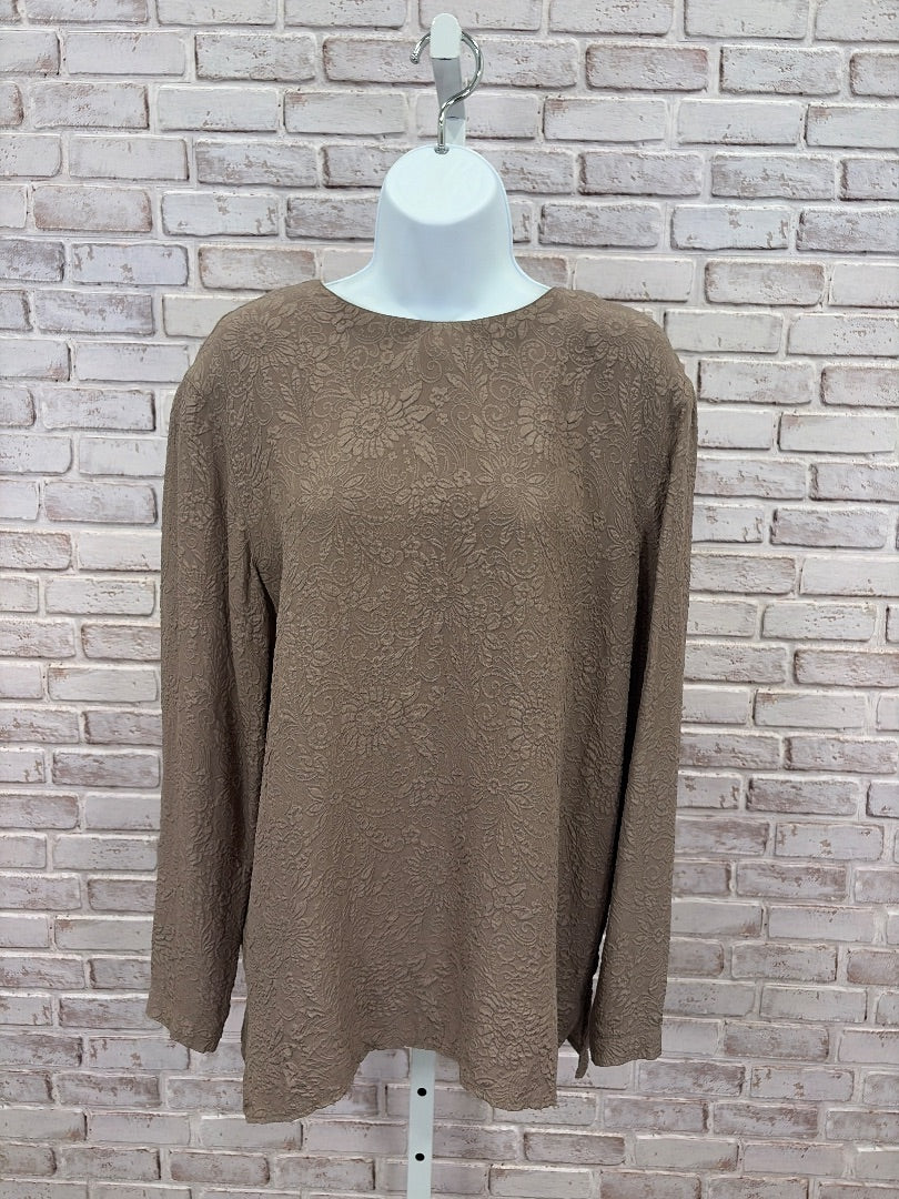 Rafaella Shirt, Brown, Medium, Used - Good