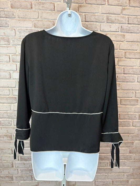 Zara Top - Blouse – Zara Blouse, Black/white, Small, Used - Good