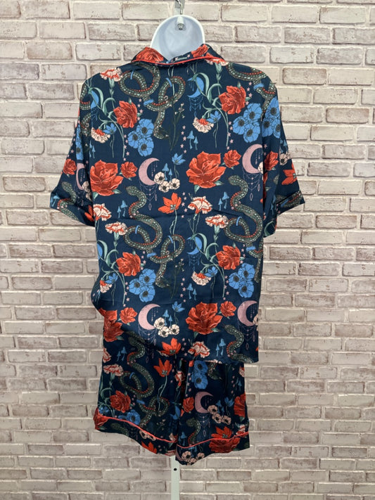 Their Nibs Matching Sleep Set, Navy floral multi, Medium, Used - Good