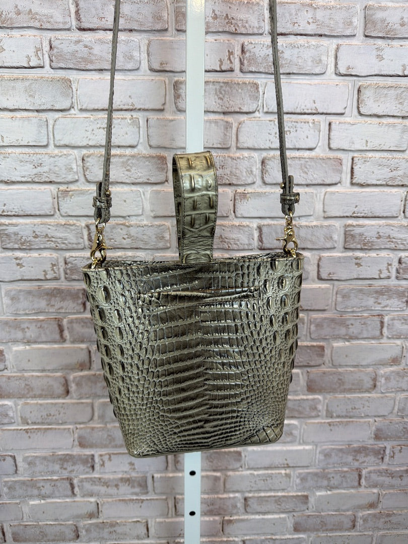 Brahmin Melbourne Bucket Bag, Greige, One Size, Used - Excellent