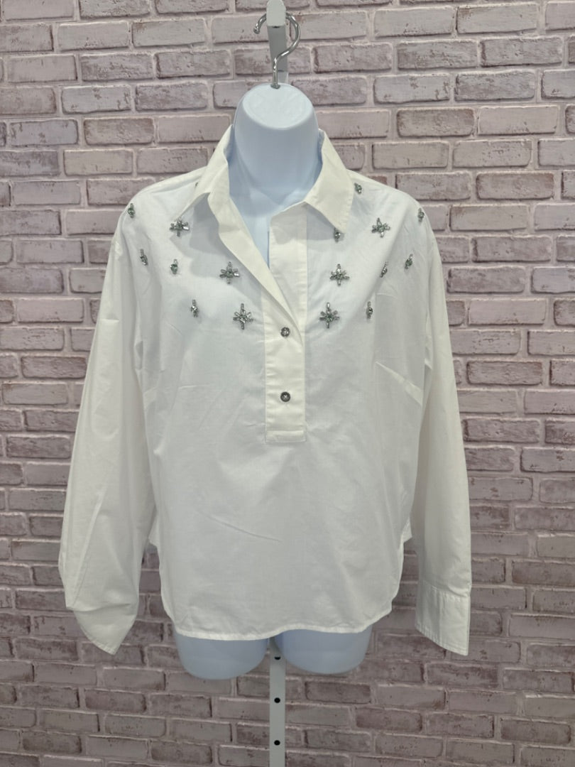 Talbots Shirt, White, Small, Used - Good