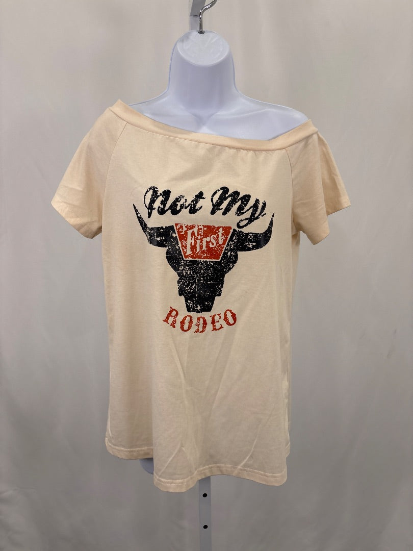 Emery Rose Tee shirt, Beige, Medium, Used - Good