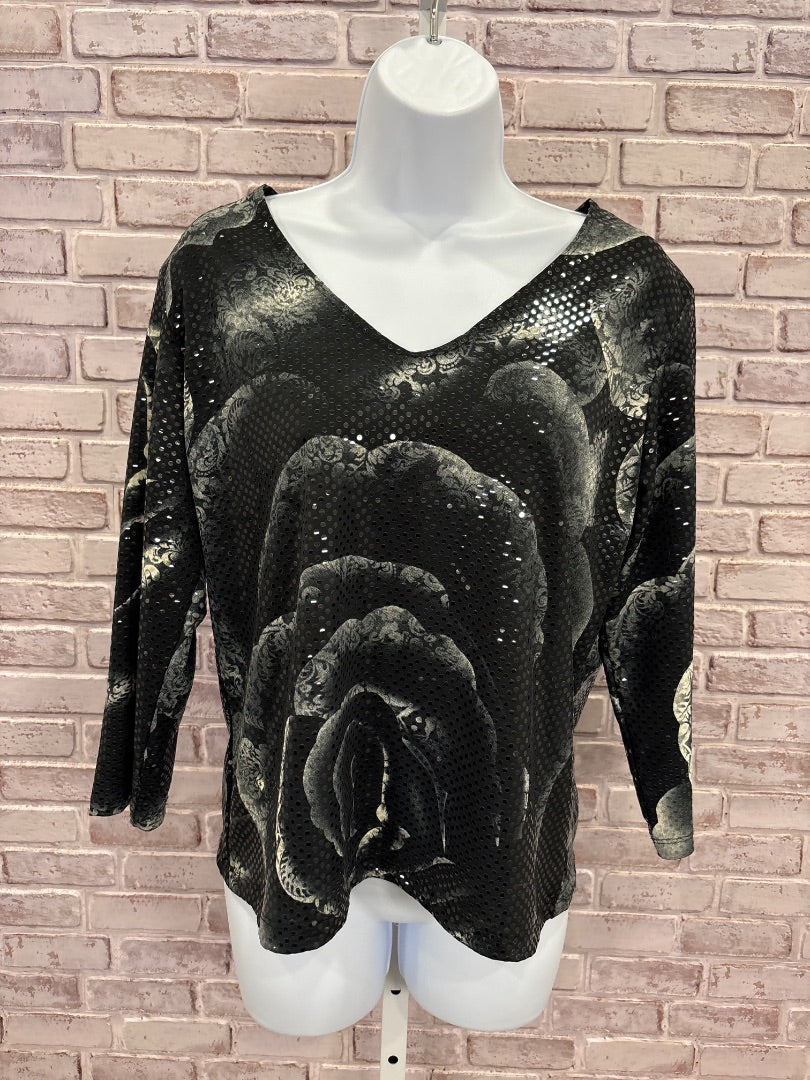 JKLA Shirt, Black multi, Large, Used - Good