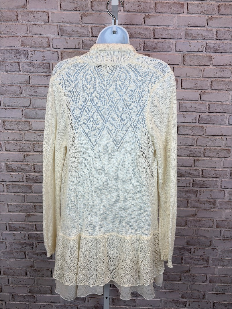 Vintage America Cardigan, White, Small, Used - Good