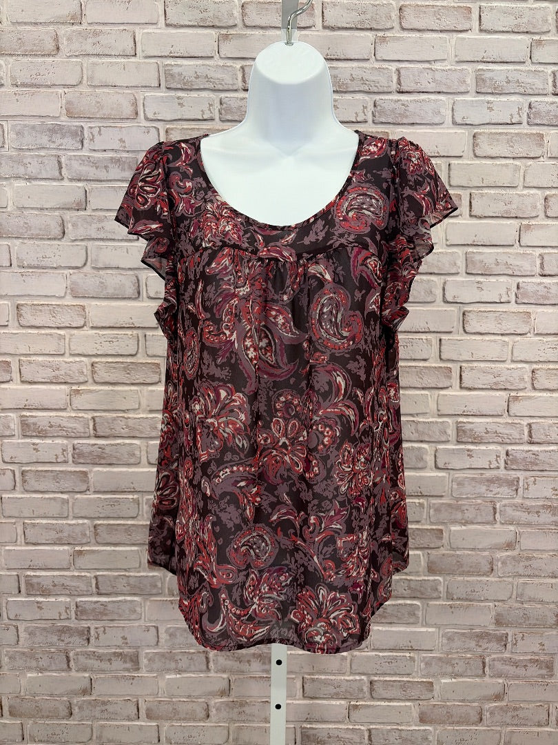 Loft Shirt, Purple multi, Medium, Used - Good