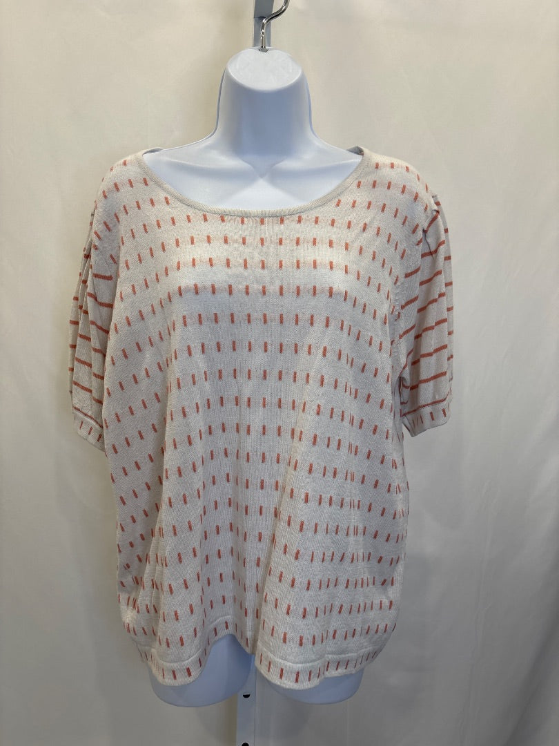 Down East Shirt, Cream/coral, XXL, Used - Excellent